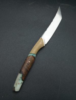 O43-Table Z40 ébène blanc, résine et myrtiller